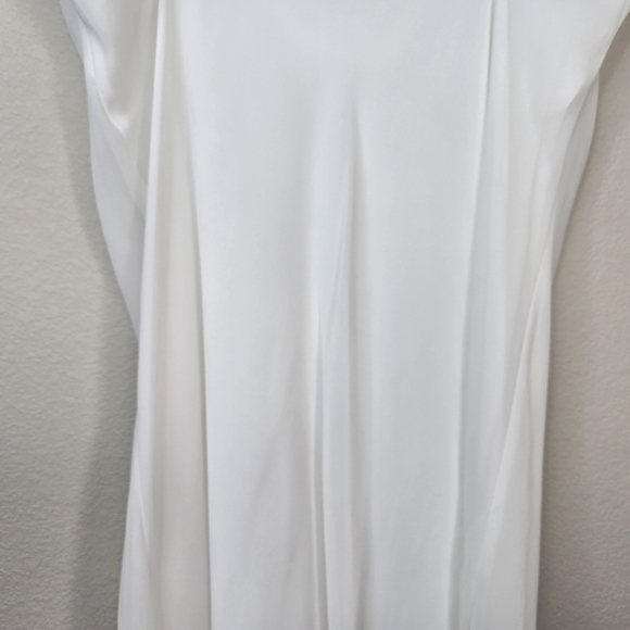 Tash and Sophie Womens Mini Dress Sz L Slip Silhouette Draped Bodice Cowl Neck - Picture 9 of 13